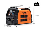 ROSSI 45A Plasma Cutter, Non-Touch Pilot ARC for Easy Cuts of Painted or Rusty Metals, DC Inverter V219-WDRPLMROC45A