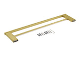 Square SUS Double Towel Rail Rack 600mm Brushed Gold Hanger Holder Bar Bathroom V1233-8700360BG