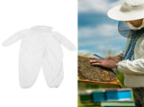 OnePiece Beekeeping Suit Protective Clothes with Dual Zippers Beekeeping Supplies White V1294-YM0718-3111210006911