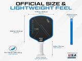 T700 Carbon Fiber Pickleball Paddle, USAP Approved Racket with Carbon Friction Surface for Spin, V1197-TY-081708