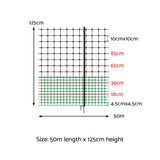 i.Pet Chicken Fence Electric 50Mx125CM Poultry Netting PET-CF-50X125-BK