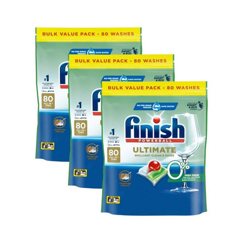 Finish Ultimate 0% Foam 240 Dishwasher Tablets FINISH-3279188X3