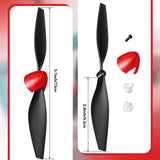 6 Sets Spare Rc Plane Propellers Airplane Carbon Fiber Nose Cone Compatible with Tr-p51 4 Channel V1259-DP01-A-5511