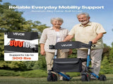 Rollator Walker with Seat for Seniors, Ultra Compact 3-Fold Rolling Walker, Lightweight Aluminum V952-XSZXQLSLHJQ145Q4C001V0