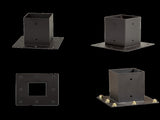 Roof Pergola Gazebo Shed Matte Black Steel Brackets and Black Screen DIY Kits V63-848271