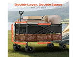 Double Decker Wagon Collapsible, 400L Heavy Duty Folding Wagon Cart, Extended Long Garden Cart with V952-ZDHYBXSSTCHS4GGRTV0