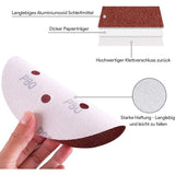 80 Pieces Sanding Discs for Eccentric Sander P40 to P2000 8 Hole, 125mm V1237-ZY-528-065