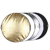 Hridz 110cm 5in1 portable light reflectors with Grip Translucent, Silver, Gold, White, and Black V571-HZ110CM5I1RFLCTR
