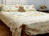 100% Cotton Ivory Cottage Rose Coverlet Bedspread Set V745-MMPAC06498Q13U