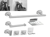 Bathroom Hardware Accessories Kit 7 Piece Towel Rack Tissue Holder Coat Hook Razor Hook Soap Tray V1294-YM0703-3112230004211