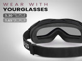OutdoorMaster OTG Ski Goggles - Over Glasses Ski/Snowboard Goggles for Men, Women & Youth - 100% UV V1168-T3-H1XU-W6Q2