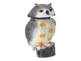 Fake Owl Statue Plastic Owl Bird Deterrents Scarecrow Owl Decoy with Shaking Head Bird Repel for V1294-YM0703-3111230099611