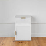 PORTO BEDSIDE TABLE - WHITE - HAMPTONS - PULL BRASS V164-ECS13WHB03G