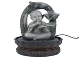 LED Resin Buddha Tabletop Waterfall Fountain Relaxing Indoor Decoration for Home OfficeEU Plug 220V V1294-YM0901-3111200233311
