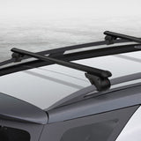 Universal Car Roof Racks Pod Aluminium Cross Bars Adjustable 108cm Black CAR-RFBAR-7886-120-BK