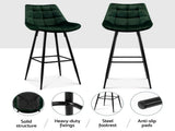 Artiss 4x Bar Stools Velvet Chairs Green BA-K-0222-GRX4