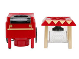 Red Retro Model Automatic Popcorn Machine Household Corn Popper for Party Birthday GiftEU Plug 220V V1294-YM0901-3113210087911