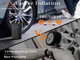 Bicycle pump - Portable digital air pump for cars, handy and wirelessly rechargeable, suitable for V1189-WXF-260203-00130