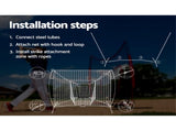 Everfit 7ft Baseball Net Pitching Kit with Stand Softball Training Aid Sports PN-R010-RD