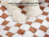 Dog Beds -Cute Cat Beds for Indoor Cats Calming Pet Beds, Rectangle Orthopedic Cuddle Puppy Bed with V1107-136-22944-BRN-L