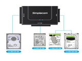 Simplecom SA492C SuperSpeed USB to 2.5", 3.5" & 5.25" SATA/IDE Adapter with Power Supply V28-SIMSA492C