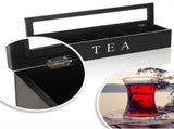 Tea box - Tea box 6 compartments - Wooden tea box - Suitable for loose tea - Black V1237-NKKS00003