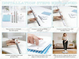 Disposable Dust Mop with 10 Reusable Cloths, New Lightweight Mini Mop, Convenient Flat Mop for Tight V1366-AZ2-W-10940