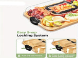 Bamboo Cheese Tray with Acrylic Lid V1142-LP601101812070719