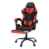 Artiss 2 Point Massage Gaming Office Chair Footrest Red MOC-GC-2P-BK-RD