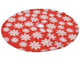 Christmas Tree Skirt White Snowflake Pattern Xmas Tree Mat for Holiday Party Decorations122cm/48.0in V1294-YM0523-3115210224011