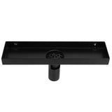 Floor Drain Set 304 Stainless Steel Linear Rectangular Shower Drain Matte Black 30cm V1294-YM0718-3112210005711