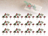 Artificial Flowers Red Berries Pine Cones for Gift Package Plastic Dried Flower Card Accessory for V1294-YM0901-3115240080312