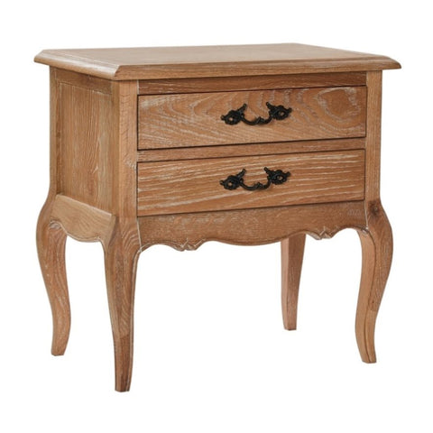 Bali Bedside Table 2 Drawers Storage Cabinet Shelf Side End Tables Oak V315-VHNB-ESTE-03