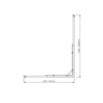 Adjustable 900x1200mm Double Sliding Door Glass Shower Screen in Chrome V63-843641