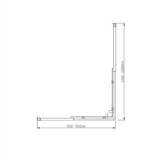 Adjustable 900x1200mm Double Sliding Door Glass Shower Screen in Black V63-844111