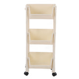 Compact Rolling Storage Organizer Large Capacity Mobile Utility Cart Movable Storage Book Shelves V1294-YM0901-3116230009714