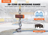 Digital Crane Scale, 2200 lbs/1000 kg, Industrial Heavy Duty Hanging Scale with Remote Control, Cast V952-ZXDCZX200GYZ5IWZ1V9