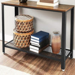 VASAGLE Console Table Rustic Brown and Black V227-9101101023140