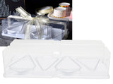 10pcs Baking Cake Box 4 Grid Triangular Transparent Material Cake Box for Dessert Bakery V1294-YM0721-3118210047611
