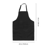 2-Pack Black Neck Chef Aprons for Women, Kitchen Cooking & Baking Work Apron, 104x55.7 cm and V1370-AZ4-16839