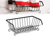 Kitchen Storage Basket Multifunctional Wall Mounted Punch Free Fruit and Vegetable Drainage Basket V1294-YM0901-3117240185811