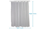 Waterproof Shower Curtain Liner, 4Xs Splash Guard Suction Cup Leak Protection, 12 Rust Resistant V1366-AZ2-W-04154