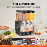 VEVOR Commercial Beverage Dispenser 10L x 3 Tanks Cold Juice Ice Drink Dispenser V952-SYYLJJBSJXS1DZ47WV3