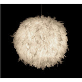 Feather Lamp Shade for Ceiling Pendant Light, Lampshade for Table Lamp and Floor Lamp for Living V1192-AZ-W-17771