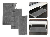 3-Pack Adjustable Grey RV Step Mats Non- Wide Camper Stair Covers for Easy Installation and Outdoor V1370-AZ4-08997