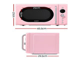 Devanti 20L Microwave Oven 700W Pink MIO-EF20L-PK