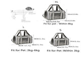 XL Blue Portable Foldable Pet Carrier Bag - Large Capacity Travel Carrier for 2 Small Pets, V888-ELOSUNG13139