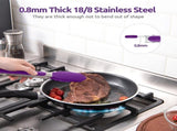 600F Heat Resistant 9in Silicone Tongs with Non Stick Rubber Tips and 10" Kitchen V1258-DP02-C-384