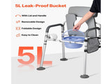 Bedside Commode Chair, 227 kg Capacity, 4-in-1 Portable Toilet and Raised Toilet with Padded V952-WLKBSLRZD500Y4MTK001V0
