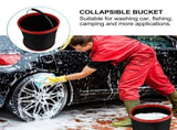 Foldable Water Bucket Portable Basin with Comfortable Handle for Outdoor Use V1366-AZ2-W-21520